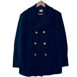 okafuji Peacoat Estimated Size 40R Black Wool